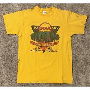 Retro Logo Russell Athletic 1996 PIAA Wrestling Got Milk Graphic Short Sleeve L